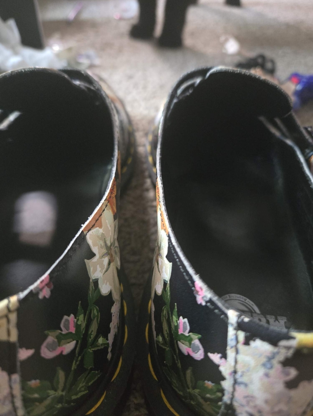 Dr. Martens Black Floral Mary Jane Loafers - Picture 9 of 9